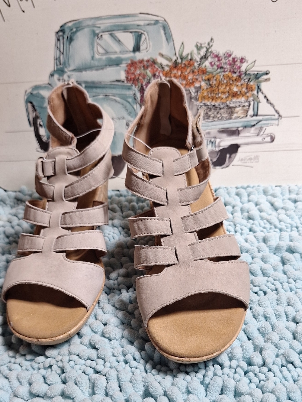 Women’s Strappy Gladiator Sandals in Light Taupe, Rockport